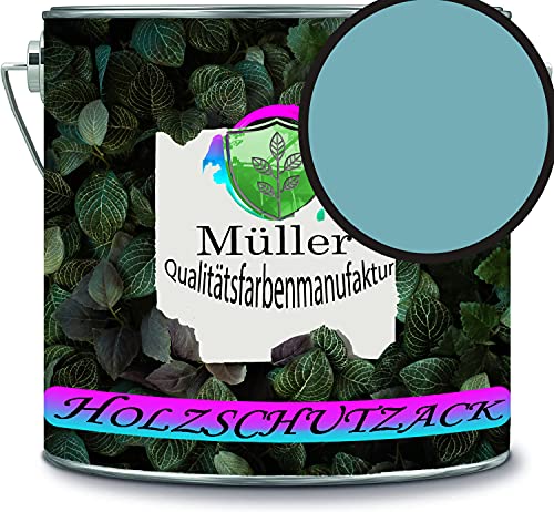 Holzschutzlack Holzlack Holzlasur wetterbeständiger Langzeitschutz Wetterschutzfarbe Holzschutzfarbe RAL 6034 Pastelltürkis // Müller Qualitätsfarbenmanufaktur
