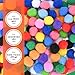 WAU Craft Pom Pom Balls - 100pcs 1.5 inch Multicolored Large Pompoms for Crafts Art DIY Project in Reusable Zipper Bag