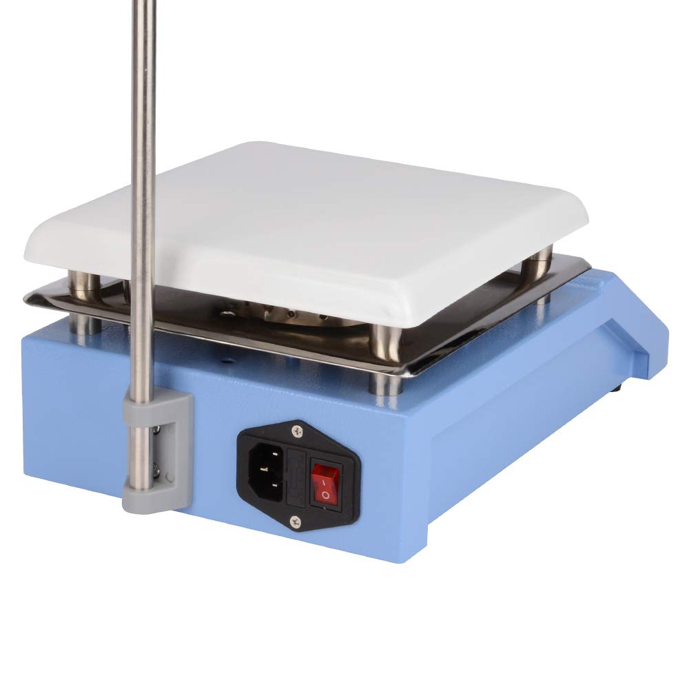 stonylab Magnetrührer Heizplatte, YQ-701016 Magnetic Stirrer 5 L Kapazität 0-1600 U/min Drehzahl Magnetrührer mit 19 x 19 cm Keramik Heizplatte, Max. 380℃ Nennleistung 600W, 220V