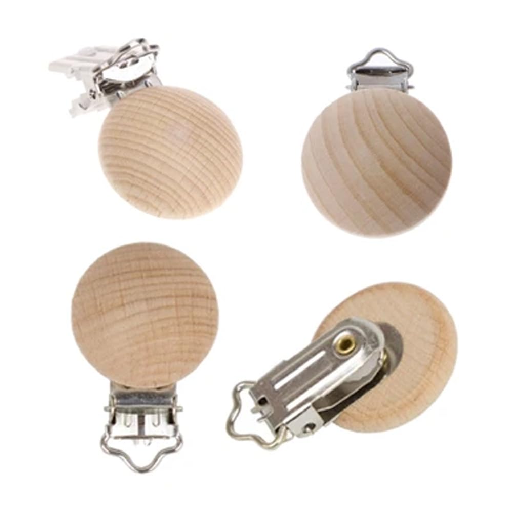8 Clip Ciuccio In Legno - Forme Animali, Con Gancio Per Vestiti, Per Bambini, Sicure E Colorate - Foto 4