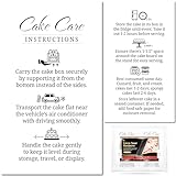 Havongki 100-Pack Premium Cake Care Instruction Cards - White, 2x3.5 in, Small Business Kit, Professional Baker Set, Cake Boards, Baking Supplies