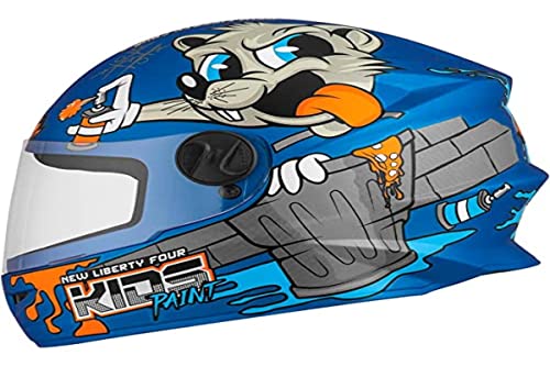 Pro Tork Capacete Infantil Liberty Four Kids Paint 54, Cor: Azul Fosco