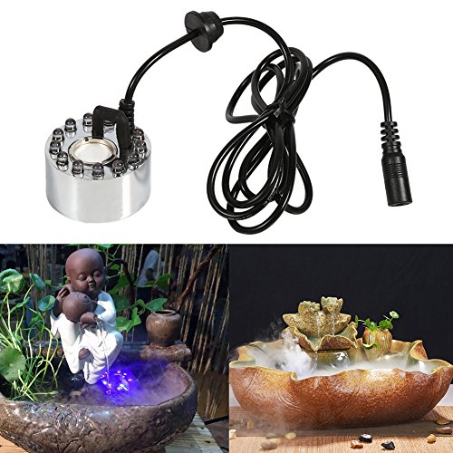 Mutuer rookmachine, luchtbevochtiger voor de vijver, waterfontein, ultrasone kleur, 24 V, 12 leds (adapter is niet inbegrepen) - Image 5