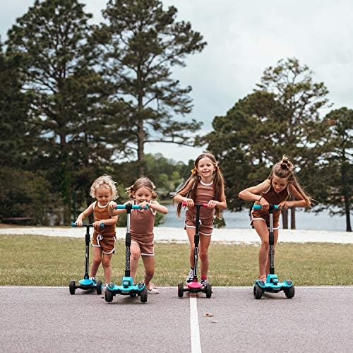 6KU Scooters for Kids 3-10 Year Old with Flash Wheels, Toddler Scooter 4 Adjustable Height, Extra-Wide PU LED Wheels, 3 Wheel Scooters for Girls & Boys (Pink) by 6KU - Image 5