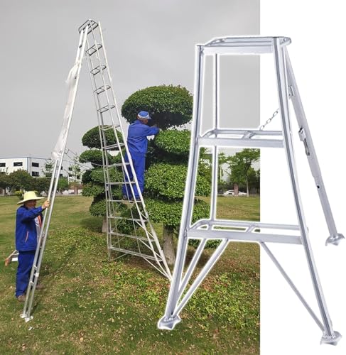 3 Step Patio Pruning Ladder for Foldable Orchard Ladders Tripod Blueberries High Branch Work Ladder with Wider Steps & Anti-Slip Texture(3 Layer-0.9m/35.4in)