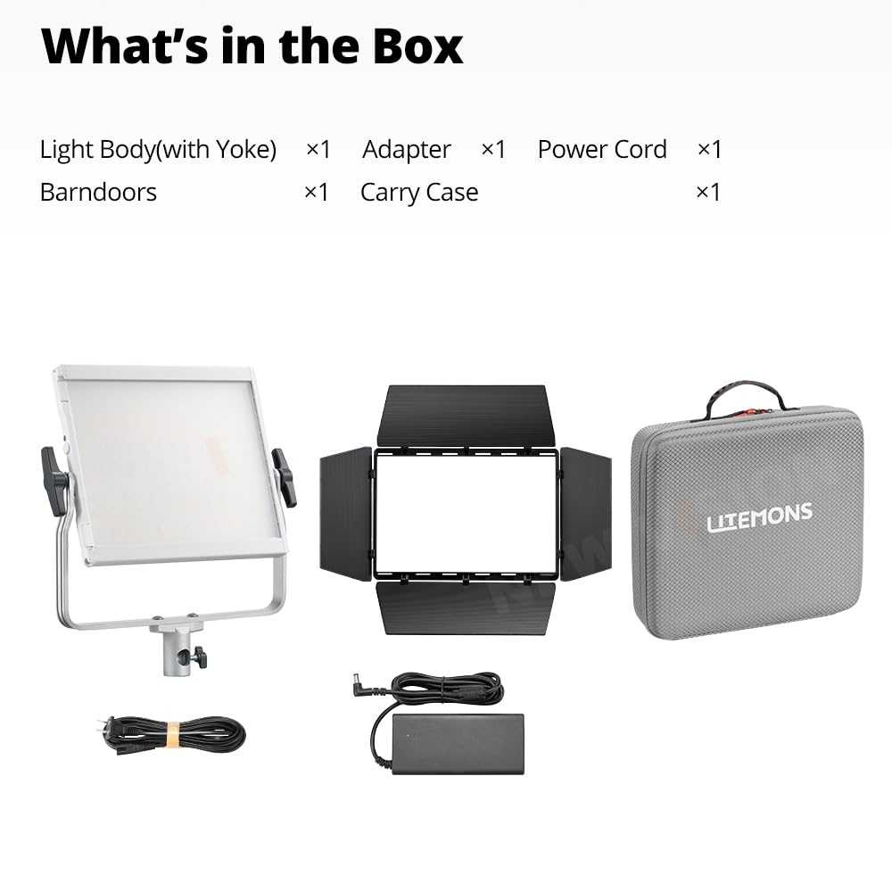 Godox Litemons LP600R - Panel de luz LED RGB con Control de aplicación, iluminación fotográfica de Estudio de 60 W con Paneles de privacidad, 1800 K - 10000 K, Modos 14 FX, Giratorio 360°, CRI 96+
