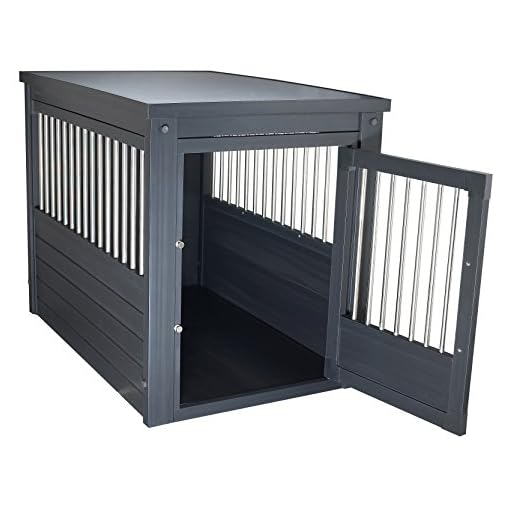New Age Pet ecoFLEX Pet Crate/End Table, XLarge, Espresso Pet