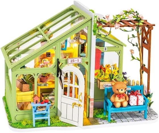 つくるんです Robotime Diy ミニチュアハウス ドールハウス くまのお花屋さん Omer つくるんです Robotime Diy ミニチュアハウス ドールハウス くまのお花屋さん Omer