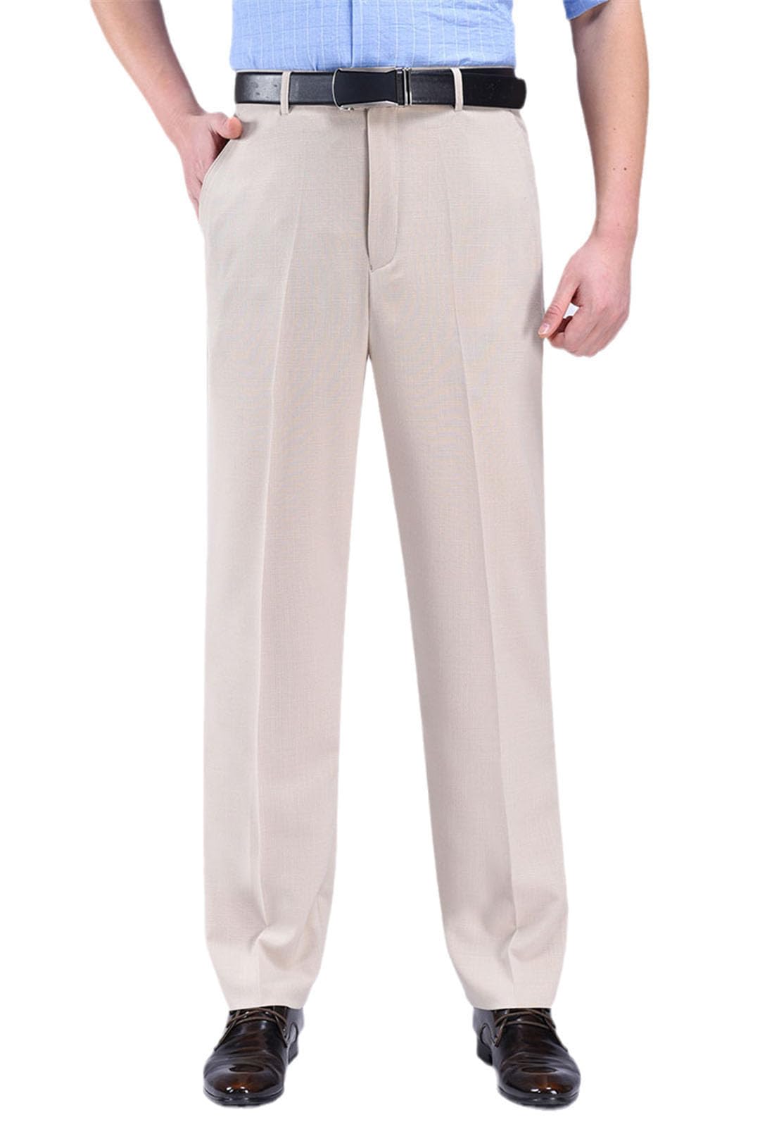 Vogrtcc Pantaloni Chino da Uomo Slim Fit Elasticizzati sul Davanti, Pantaloni da Lavoro Sottili da Uomo