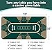 CONTINUE Upgraded Waterproof Poker Mat 8 Players Texas Hold'em Poker Mat Professional Poker Mat Anti-Slip Rubber Poker Table Top Layout with Carrying Bag for Poker Games, Blackjack, Casino（70 x 35 ）