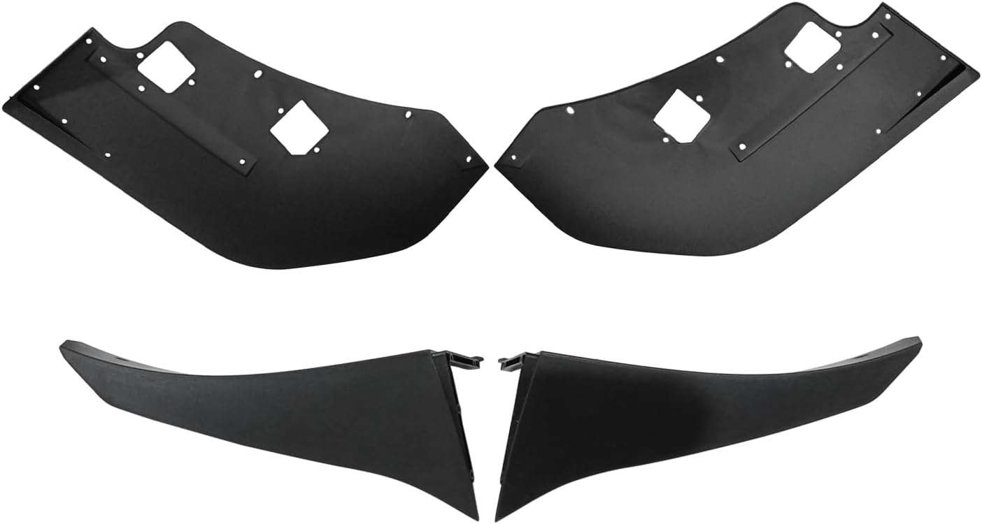 NINTE Front Lip Winglet Splitters for 2015-2021 Ford Mustang S550 ABS GT500 Style Matte Black Front Bumper Corner Spoiler