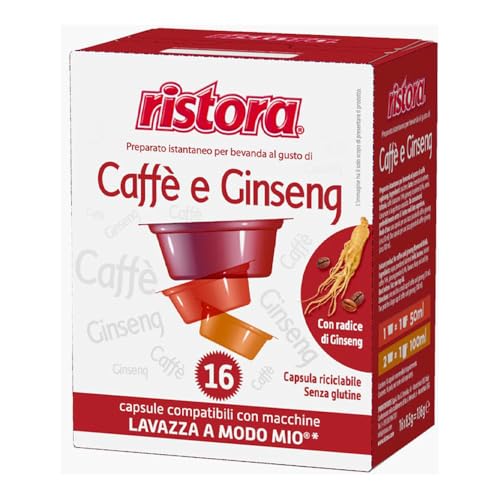 128 Capsule Compatibili A Modo Mio Ristora Caffe' & Ginseng