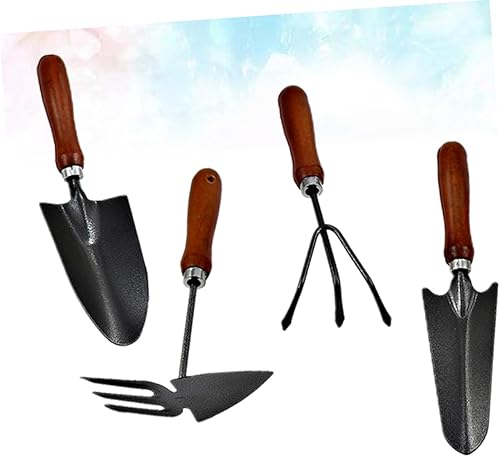 Miniatura 2 de 3sets 4pcs Mini Shovel Set Thicken Iron Garden Tools with Handles for Planting Weeding and Transplanting for Gardening Enthusiasts and Flower Lovers