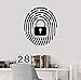Impronta Digitale Sblocco Adesivo Murale Serratura Segreta Privata Decalcomania In Vinile Adesivo Per Impronte Digitali Confidenziale Decorazione Porta 66 * 57 Cm