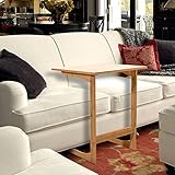 60x40x65cm L-Shaped Bamboo Smart Foldable Desk for Home use TV Tray, Portable Folding Snack Table, A