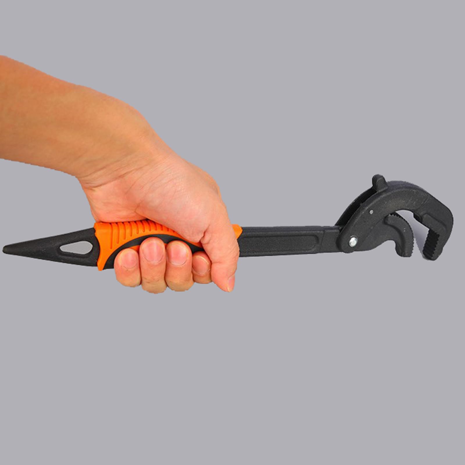 HOIGON 4 llaves ajustables de 10 pulgadas y 15 pulgadas, capacidad de 14 mm a 60 mm, llave multifunción autoajustable, juego de llaves de tubo de agarre rápido con mango antideslizante