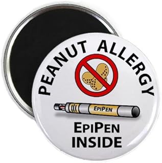 Peanut Allergy Epipen Inside Medical Alert 2.25 Inch Fridge Magnet