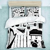 ♬ Atemberaubender 3D-Effekt, realistisches Muster, Bettbezug aus weicher Polyester-Baumwolle