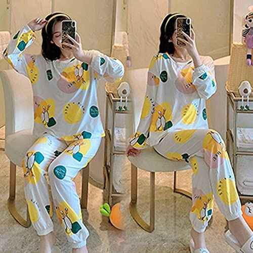 Pyjamas dames coton ample contre le froid homewear chaud