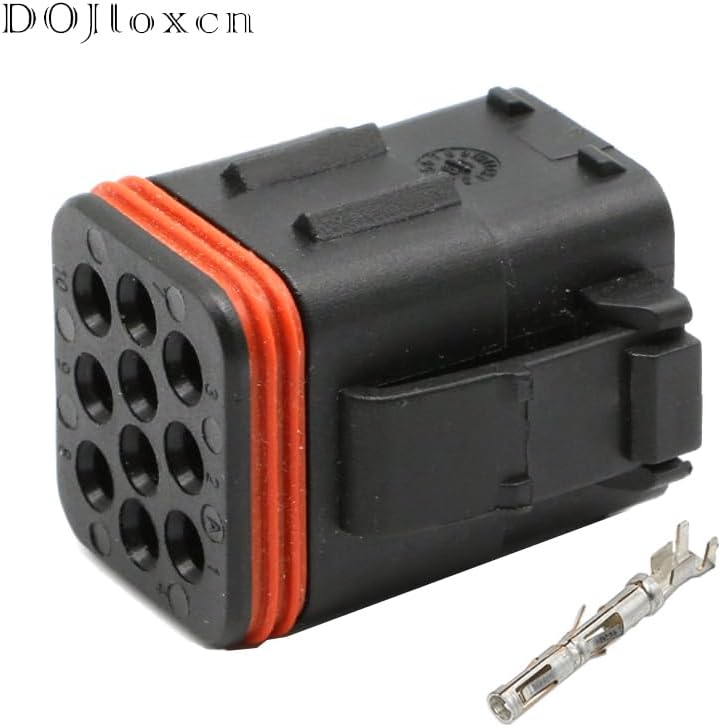 1/5 Sets 4p/8p/10p/16p/25 Pin 132016-001 132016-000 132025-001 Automobile Waterproof Male Female Connector 13208-000 13208-001 - (Color: 10p Female, Package: 5 sets)