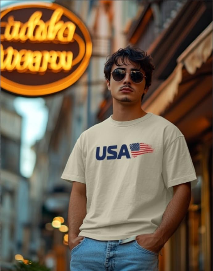 Image of Veirdo Regular Fit Half Sleeves Round Neck Typographic Printed Pure Cotton T-Shirt for Men (Available Colors: Black, Navy, Swan White, & White) (Sizes: S to 2XL)