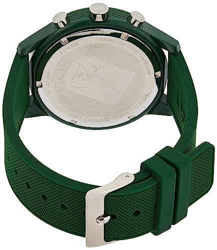 Lacoste 12.12 Chrono Men's Tr90 Case Quartz Chronograph Watch With Green Rubber Strap (Model: 2010973) #TOP15