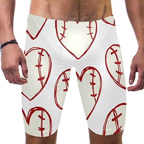 Jammers de natación para niños con estampado de béisbol y diseño ajustado