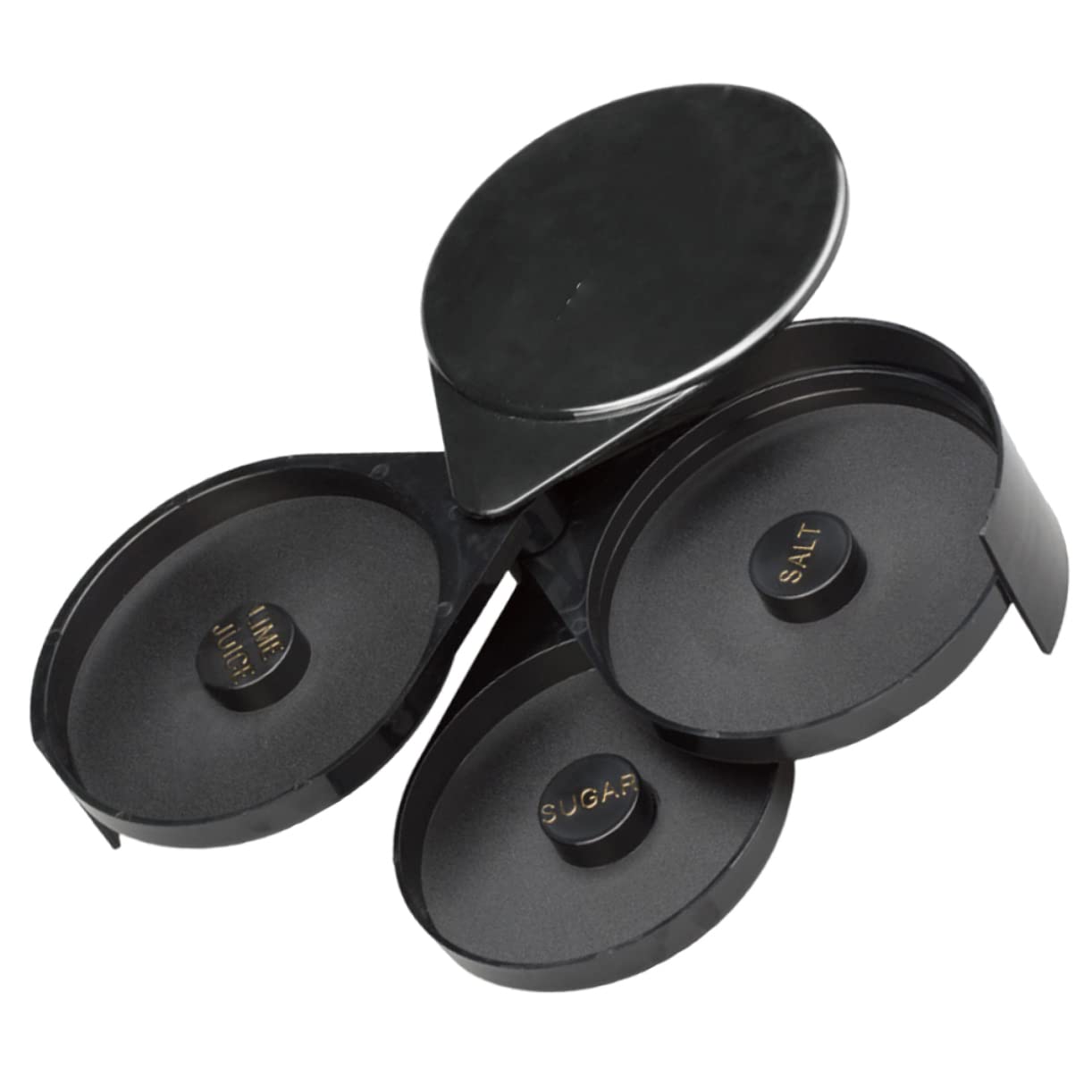 Boîte à sel rotative 3 niveaux LIFKOME en ABS compact pour barman et cocktails de cuisine