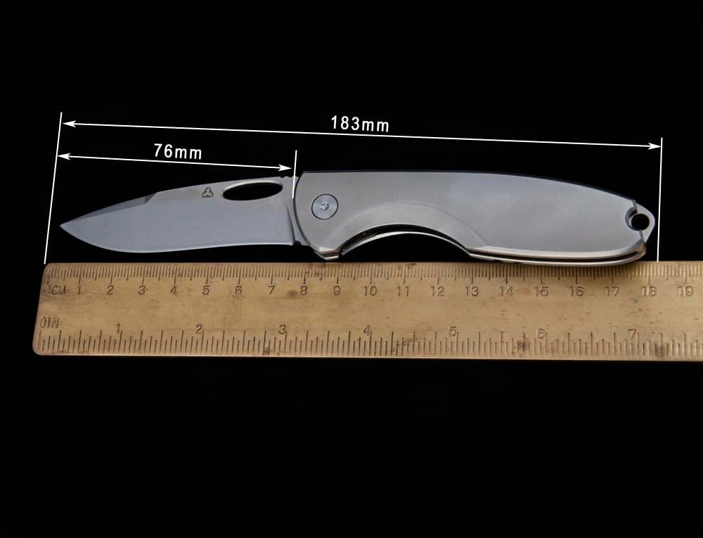 Coltello tascabile pieghevole D2 Lama Titanio Maniglie EDC Coltello per Outdoor Camping Regali