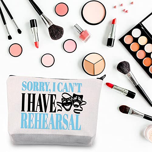 Theater Makeup Bag Drama Actor Actress Gifts Comedy Tragedy Mask Theatre Bag Sorry i Can't i Have Rehearsal Funny Drama Student Gift (I Have Rehearsal) - Image 4