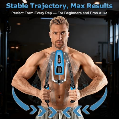 Image of Hydraulic Twister Arm Trainer, 10-Level Adjustable 22-440lbs Resistance, Chest Expander with Cylinder Protective Cover & PU Handle, Home Gym Equipment for Arm Chest Shoulder Strength Training