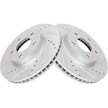 for Mazda for CX-3 2.0L 16-20,for Mazda 3 2.0L 14-16 Front Drilled Slotted Coated Brake Rotor Set Cast Iron 0.91 Thickness 114 Mm4.5 in-Mounting Bolt Hole Circle Diameter 2.03 Height, Revital
