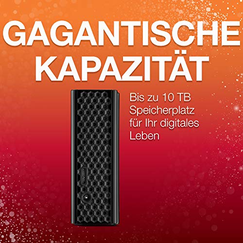 Externe Festplatte Seagate Backup Plus Hub mit USB-Anschlüssen