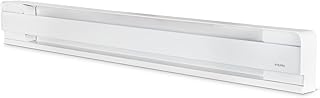 Stelpro Brava Electric Baseboard Heater – 1000W / 240V - 48" L x 5 7/8" H – Rounded Corners – Durable Steel Convection Heater for Quiet, Even Heat (AB41002W) – White