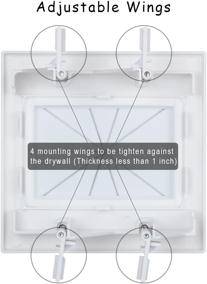 2 Gang Cable Wall Plate White 4 Pack, 2-Gang Wall Plate Cable Pass Through Built in Low Voltage Mounting Bracket for Media Audio Video, Network, Telephone, Speaker Cable Passthrough
