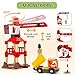 86pcs Wooden Train Set with Crane, Wooden Train Track Set Railway Kits Fits Thomas Brio IKEA Melissa and Doug, Christmas Train Toys for Kids & Toddlers 3-5 Years Old Boys and Girls