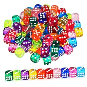 Sosoport 100 Stück Mini Bunte Würfel