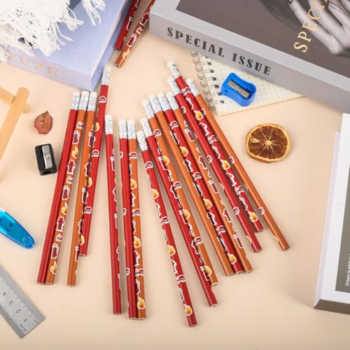 Ezydka Feuerwehr Bleistift 24 Stück HB Bleistifte Feuerwehr Stifte Mitgebsel mit Radiergummi für Kinder Kindergeburtstag, Schule, Geschenke