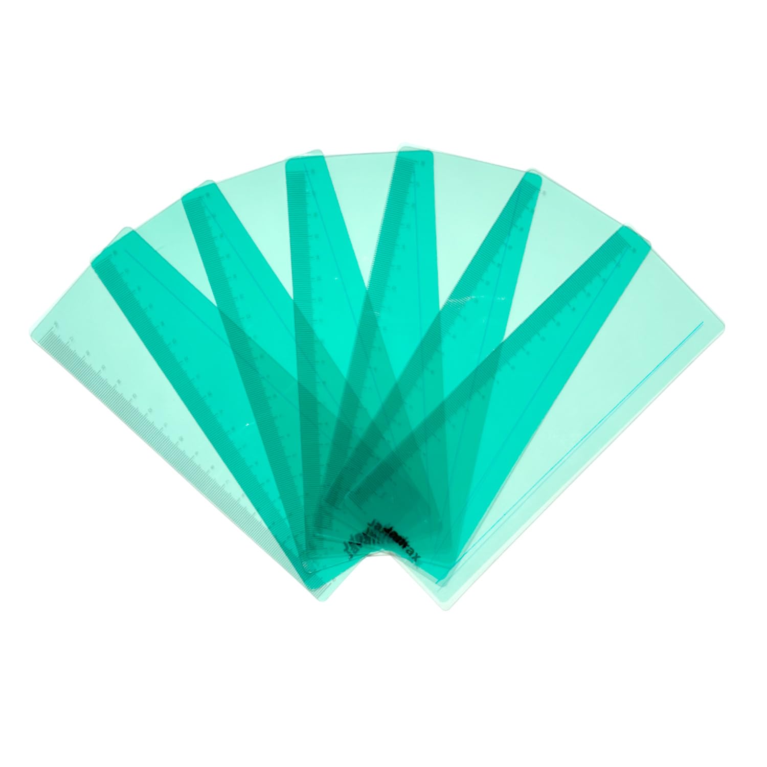 Pack of 8 Cyan 191x70mm Dyslexia Overlay Reading Rulers – PET Material, Rounded Corners