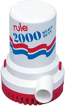 Rule 2000 GPH Non-Automatic Bilge Pump w/6 Leads
