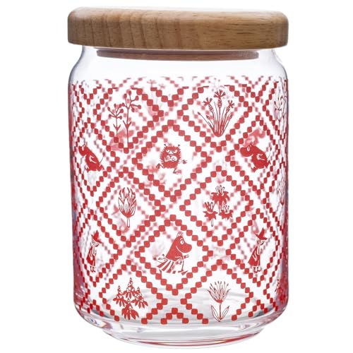 タカサカ・インターナショナル・ジャパン キャニスター ムーミン ガラス 日本製 木蓋キャニスター HISHIGATA 640ml クリア MM-G23-006