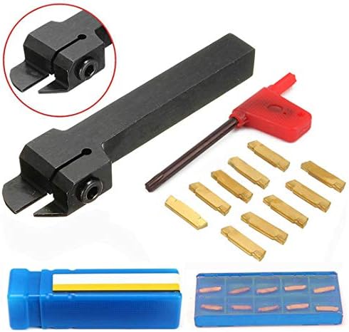 Lathe Boring Tool Holder Turning Bar MGEHR1212-2 with Wrench + 10pcs MGMN200-G Inserts