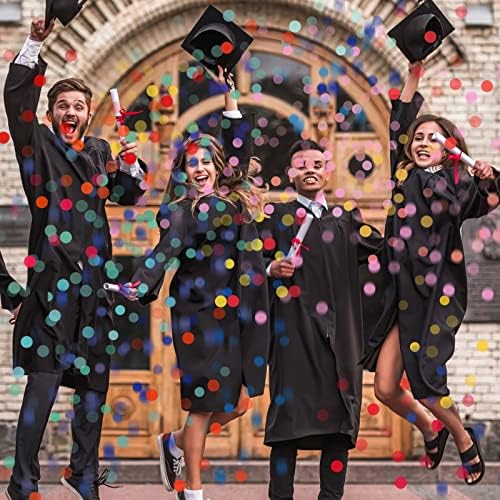 5 PCS Confetti Cannons, Party Confetti Poppers Biodegradable Confetti Paper Cannon Shooter for Gender Reveal Wedding Birthday Baby Shower Christmas New Year's (5 Colours)