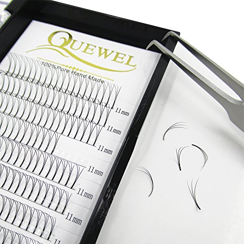 Volume Lash Extensions 3D|4D|5D|6D Thickness 0.07/0.10 mm C/D Curl 8-18mm Long Stem Premade Fans Volume Eyelashes Soft (3D-0.07-C, 11mm)