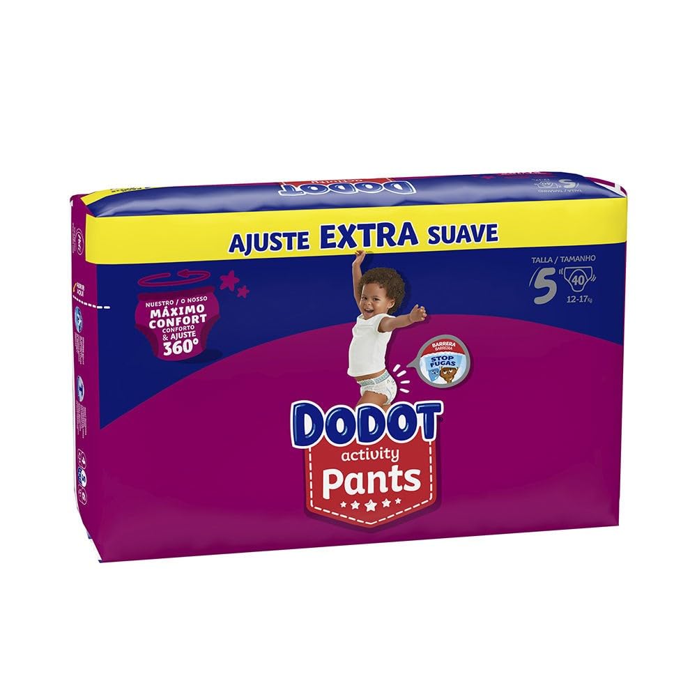 DODOT Activity Pantalon à Couches pour Bébé, 40-Pièces, Taille 5
