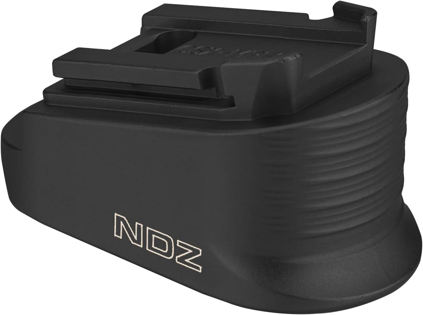 NDZ Performance Magazine Base Plate Finger Extension for Smith & Wesson CSX 9mm 10 Round โ Laser Engraved Anodized Aluminum, Made in USA