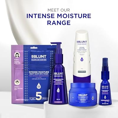 BBLUNT Intense Moisture Shampoo with Jojoba and Vitamin E for Dry & Frizzy Hair Moisturizes & Hydrates Adds Shine For Men & Women 300 ml