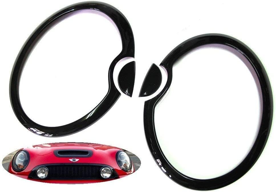 Miniatura 2 de Juego de cubierta de lámpara de cabeza negra brillante para Mini Cooper S R52 R53 2001-2006