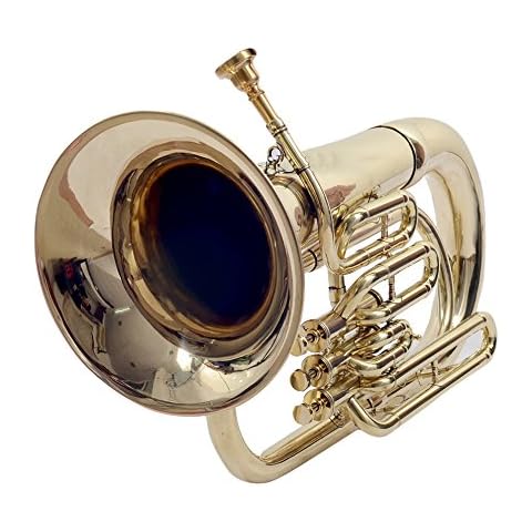 SOUND SAGA® Euphonium 3 Valve, BB Pitch, Premium Quality Including Mouthpiece and Carry Case (BRASS) Cover