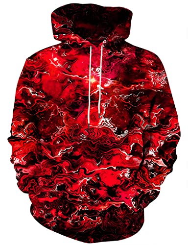 Yajooey Men Women 3D Graphic Hooded Pullover Unisex Novelty Hooded Sweatshirt With Pockets Medium #TOP7